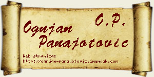 Ognjan Panajotović vizit kartica